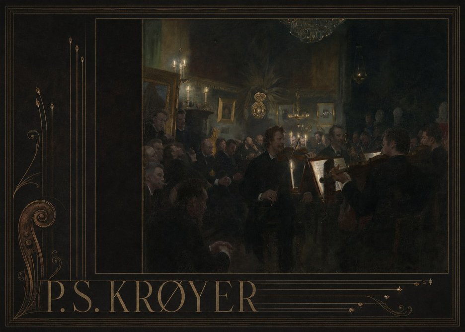 P.S. Krøyer An Evening at Høeberg's Home No5 - Affiche