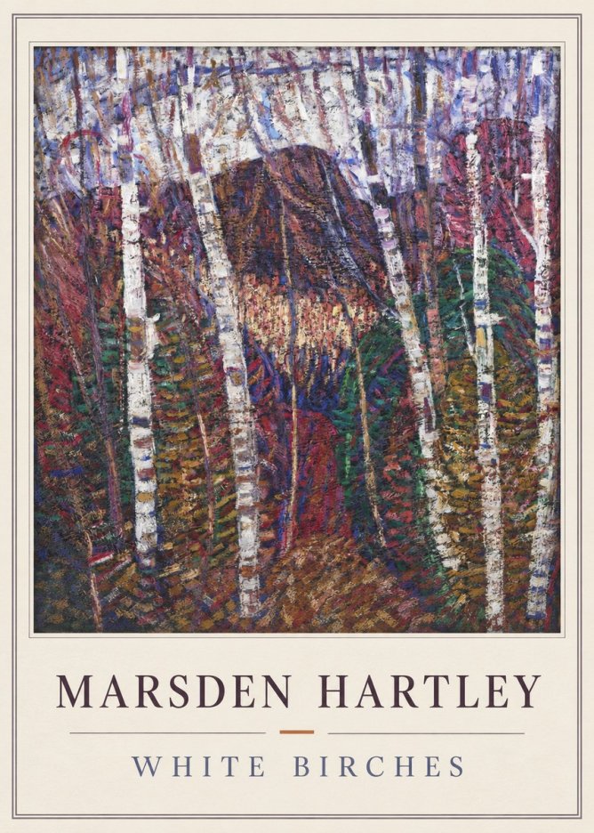 Marsden Hartley White Birches No4 - Affiche