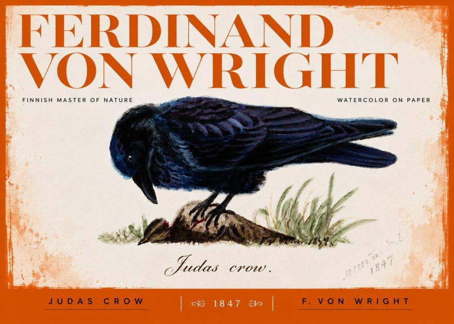 Ferdinand von Wright Judas Crow No3 - Affiche