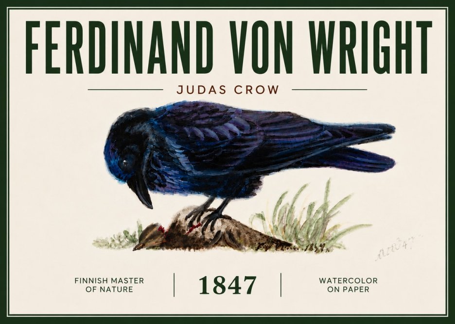 Ferdinand von Wright Judas Crow No4 - Affiche
