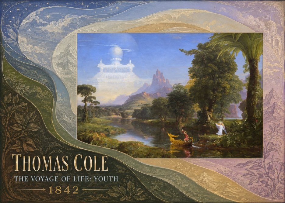 Thomas Cole The Voyage of Life: Youth IV No5 - Affiche