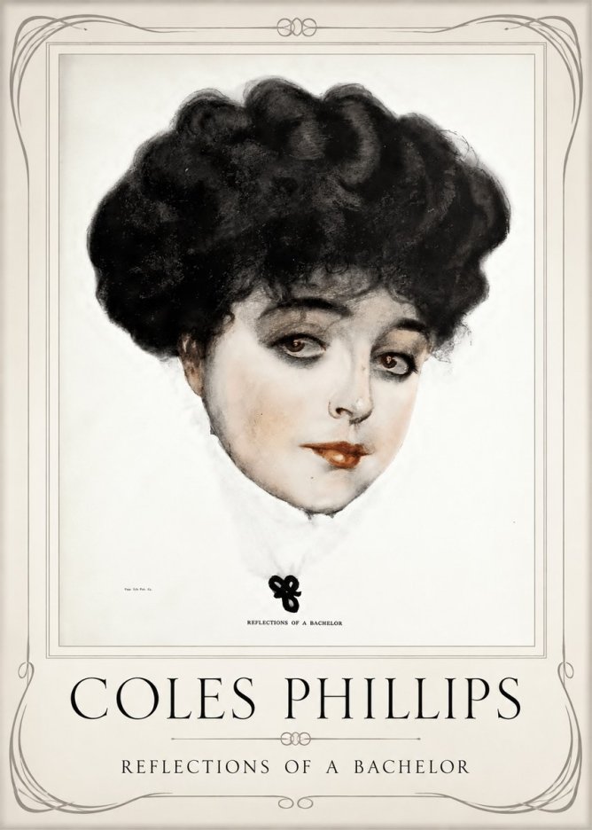 Coles Phillips Reflections of a Bachelor No1 - Affiche