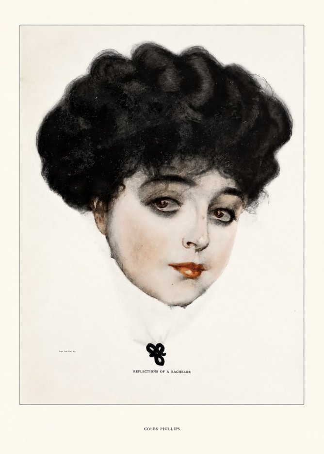 Coles Phillips Reflections of a Bachelor No5 - Affiche
