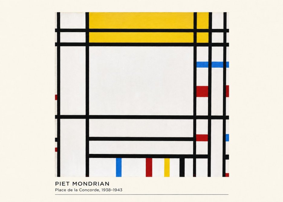 Piet Mondrian Place De La Concorde No4 - Affiche