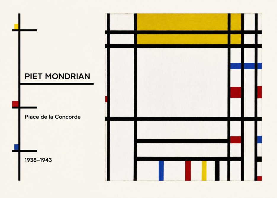 Piet Mondrian Place De La Concorde No6 - Affiche