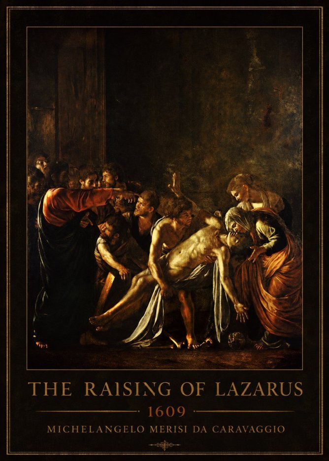 Michelangelo Merisi da Caravaggio The Raising of Lazarus No1 - Affiche