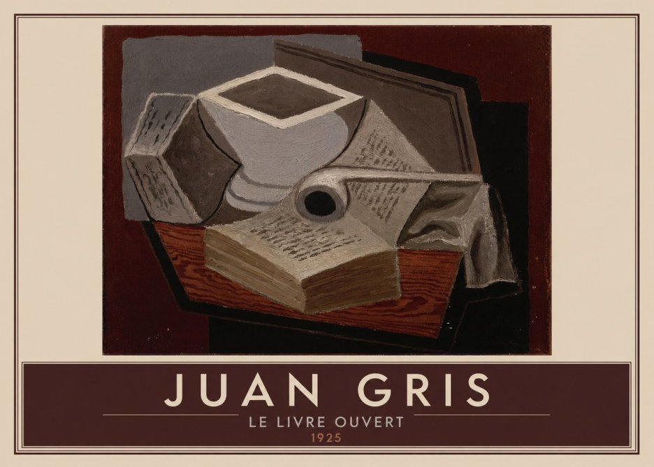 Juan Gris Le Livre Ouvert No5 - Affiche