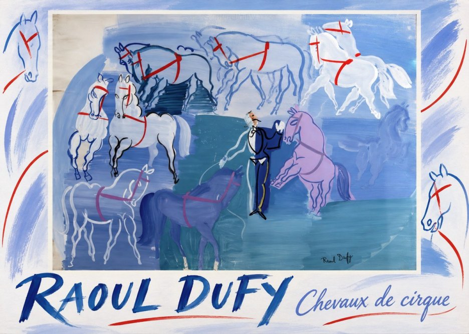 Raoul Dufy Chevaux De Cirque No1 - Affiche