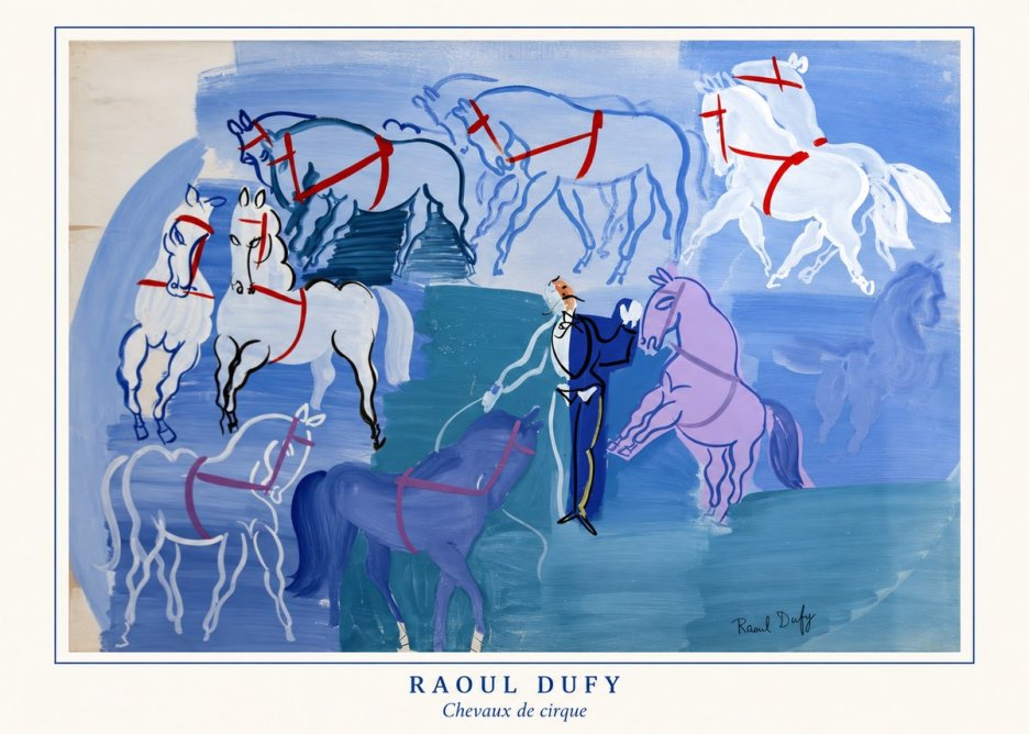 Raoul Dufy Chevaux De Cirque No4 - Affiche