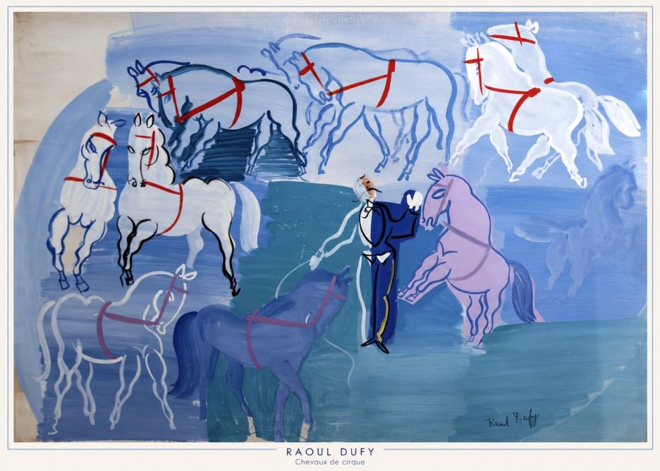 Raoul Dufy Chevaux De Cirque No6 - Affiche
