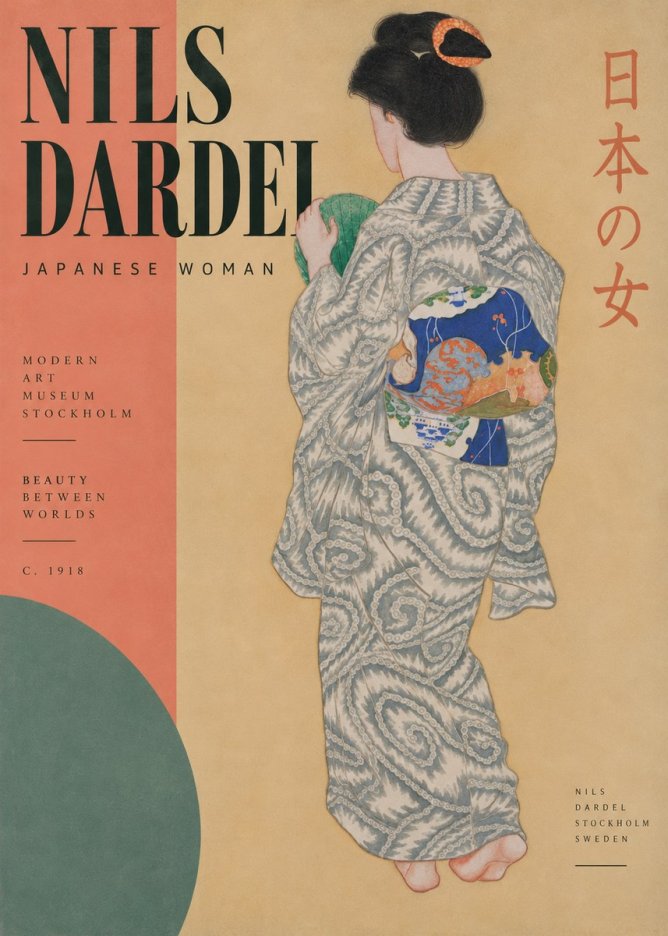Nils Dardel Japanese Woman No2 - Affiche