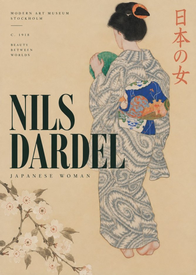 Nils Dardel Japanese Woman No4 - Affiche