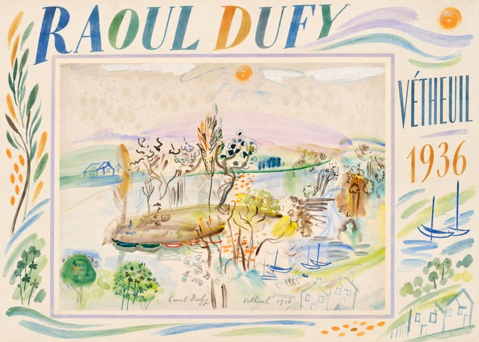 Raoul Dufy Vétheuil No2 - Affiche