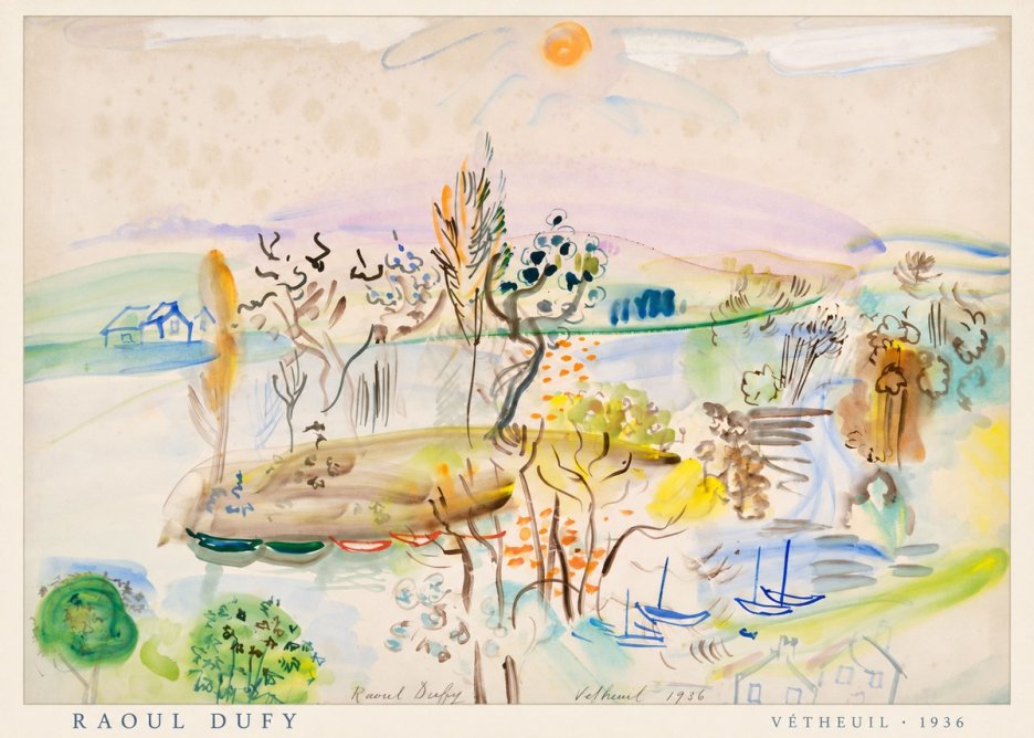 Raoul Dufy Vétheuil No4 - Affiche