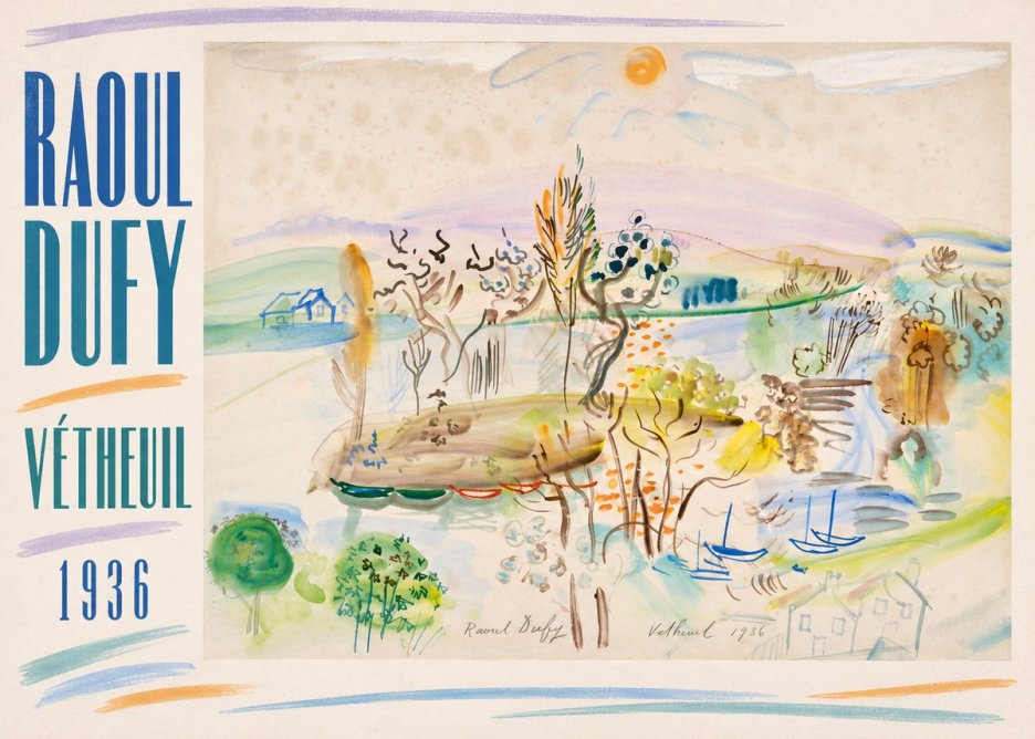 Raoul Dufy Vétheuil No5 - Affiche