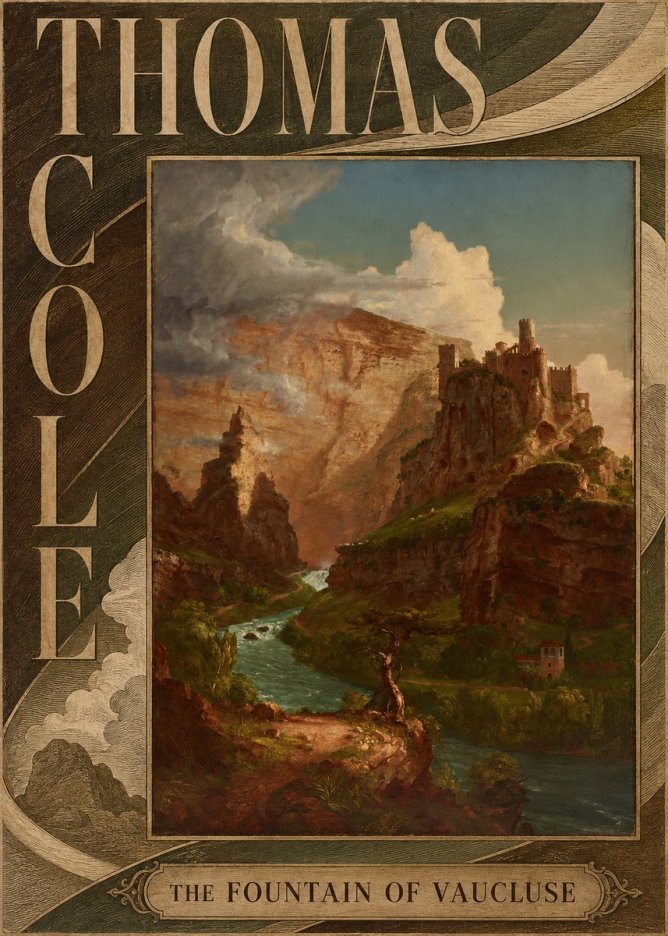 Thomas Cole The Fountain of Vaucluse II No5 - Affiche