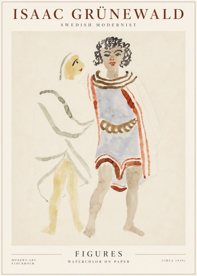 Isaac Grünewald Figures No1 - Affiche