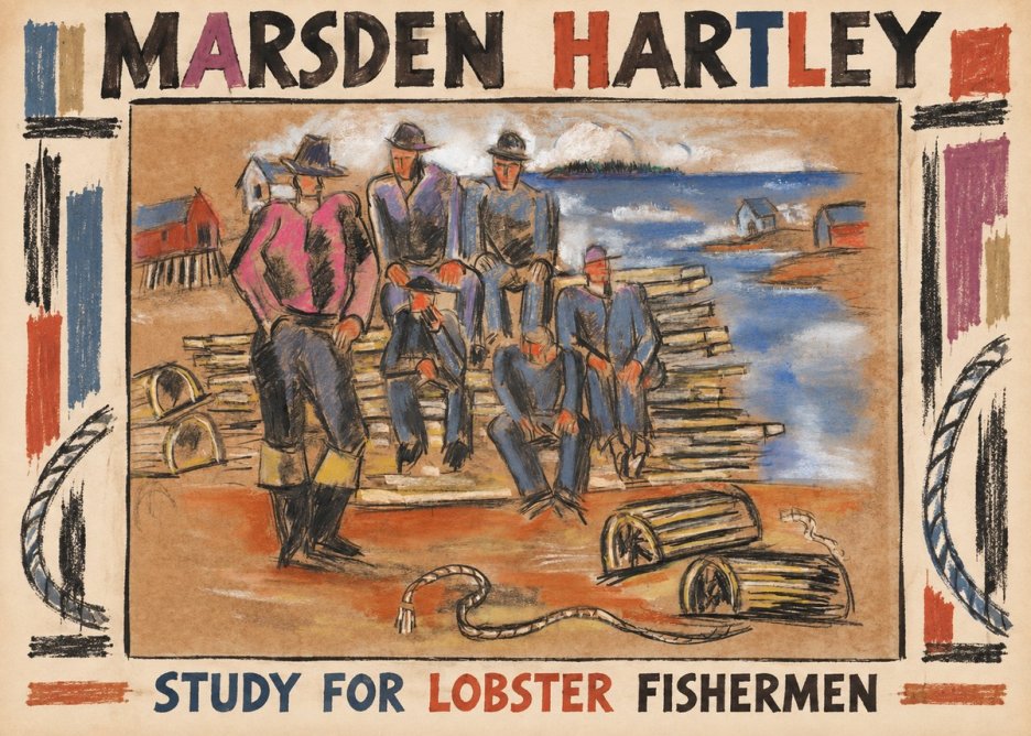 Marsden Hartley Study for 'Lobster Fishermen' No3 - Affiche