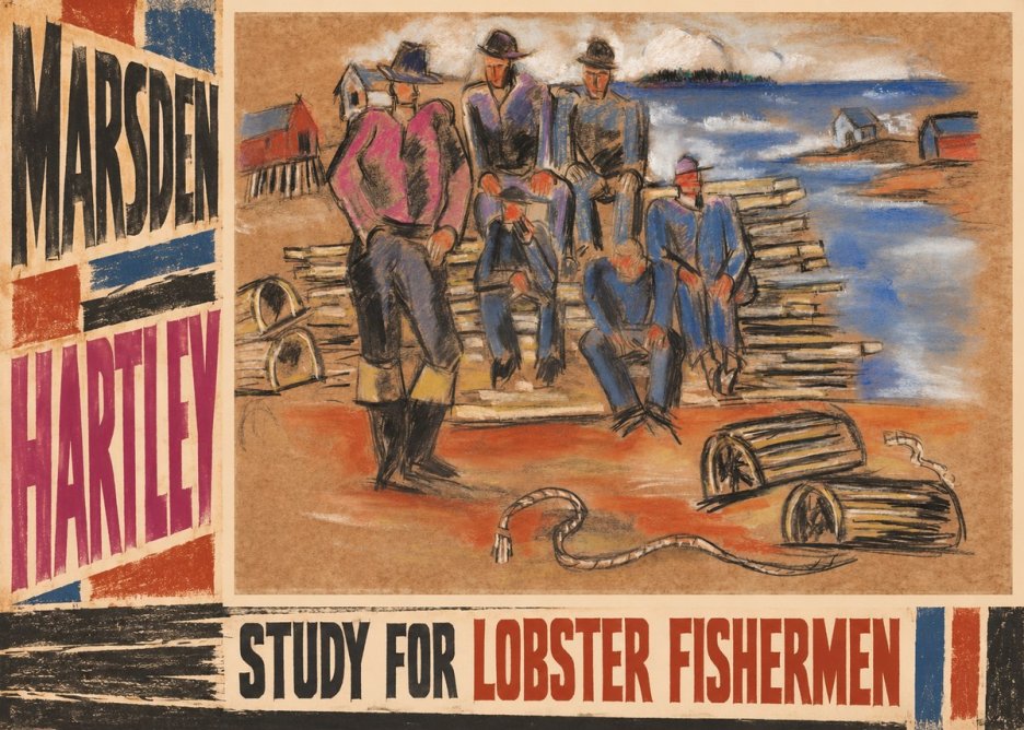 Marsden Hartley Study for 'Lobster Fishermen' No5 - Affiche
