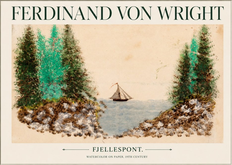 Ferdinand von Wright Fjellespont. No1 - Affiche
