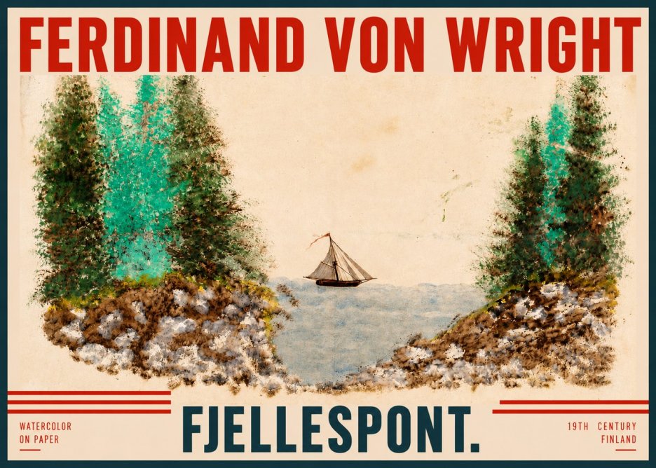 Ferdinand von Wright Fjellespont. No2 - Affiche