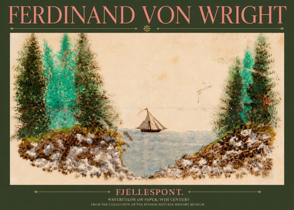 Ferdinand von Wright Fjellespont. No3 - Affiche