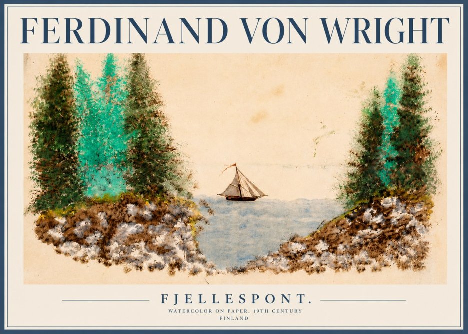 Ferdinand von Wright Fjellespont. No4 - Affiche