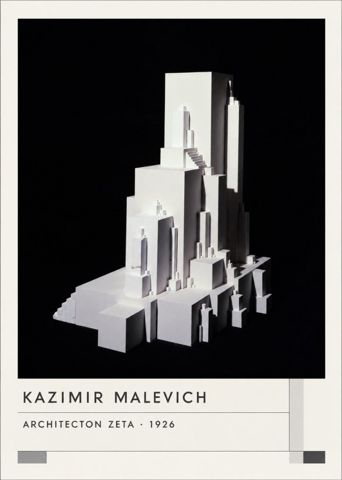Kazimir Malevich Architecton Zeta No1 - Affiche