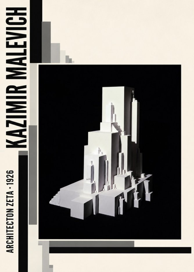 Kazimir Malevich Architecton Zeta No3 - Affiche