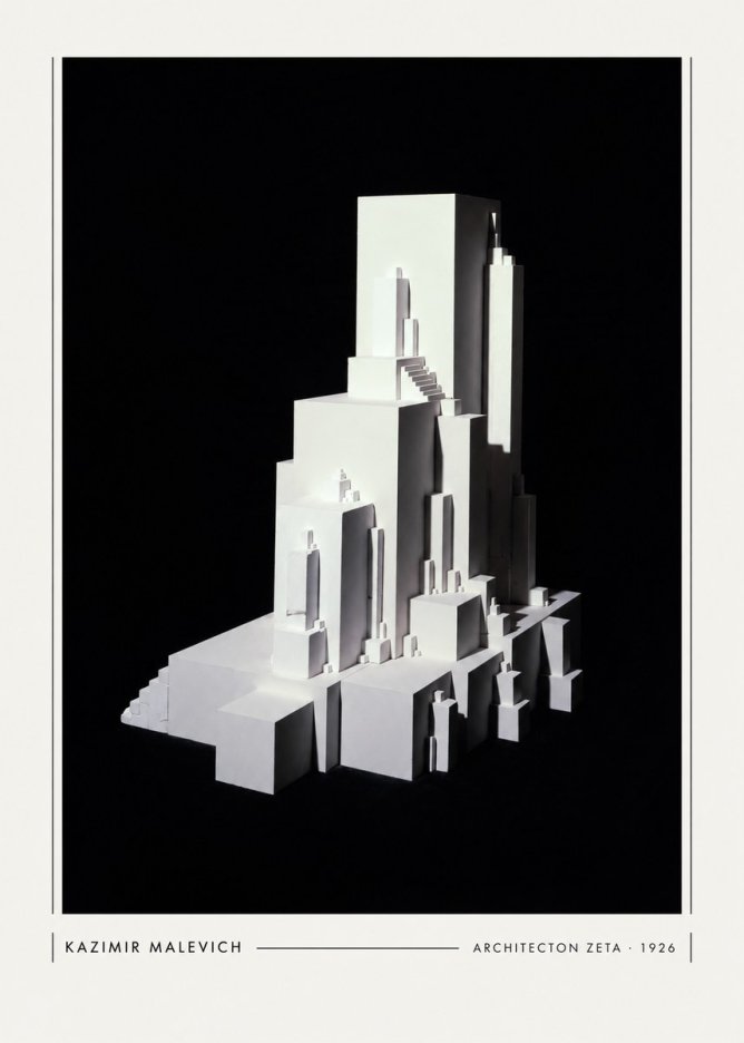 Kazimir Malevich Architecton Zeta No5 - Affiche