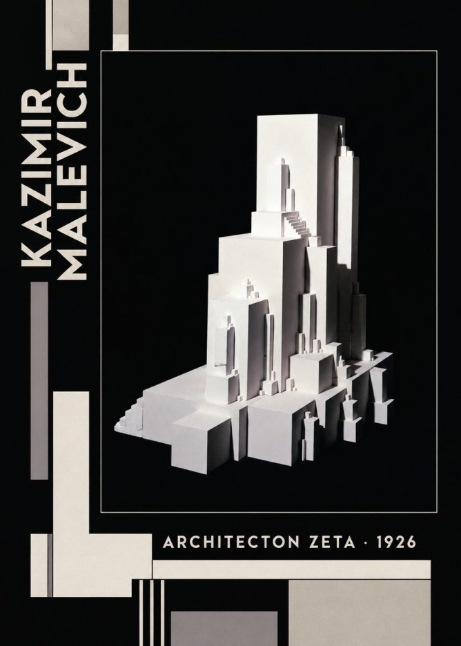 Kazimir Malevich Architecton Zeta No6 - Affiche