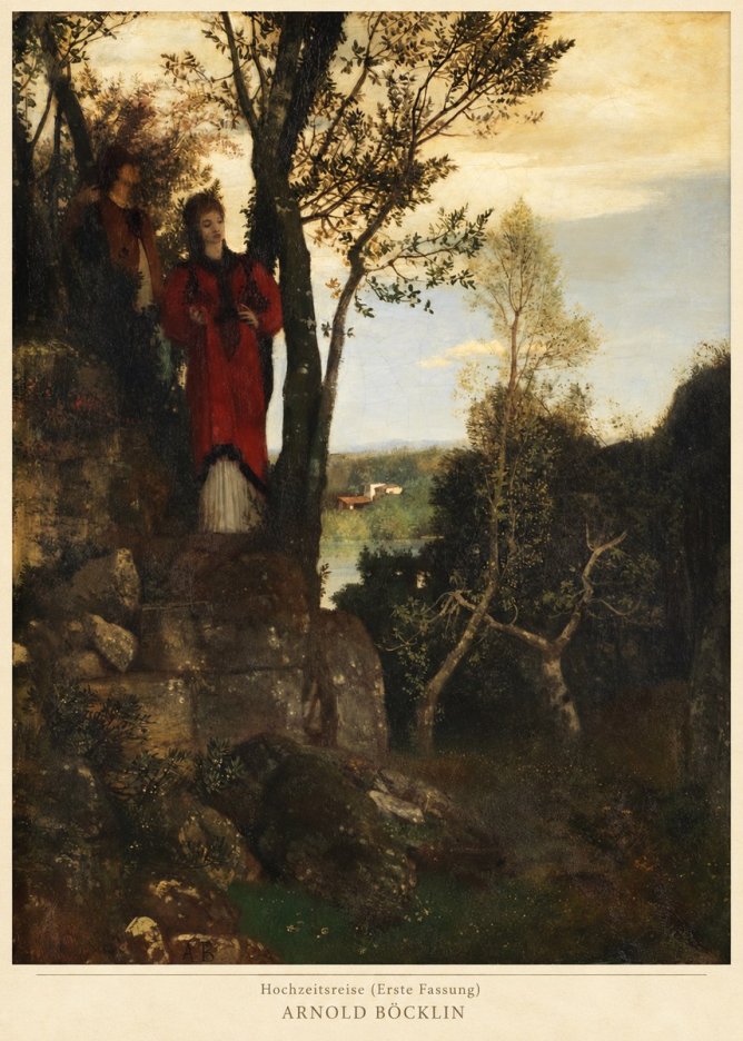 Arnold Böcklin Hochzeitsreise (Erste Fassung) No2 - Affiche