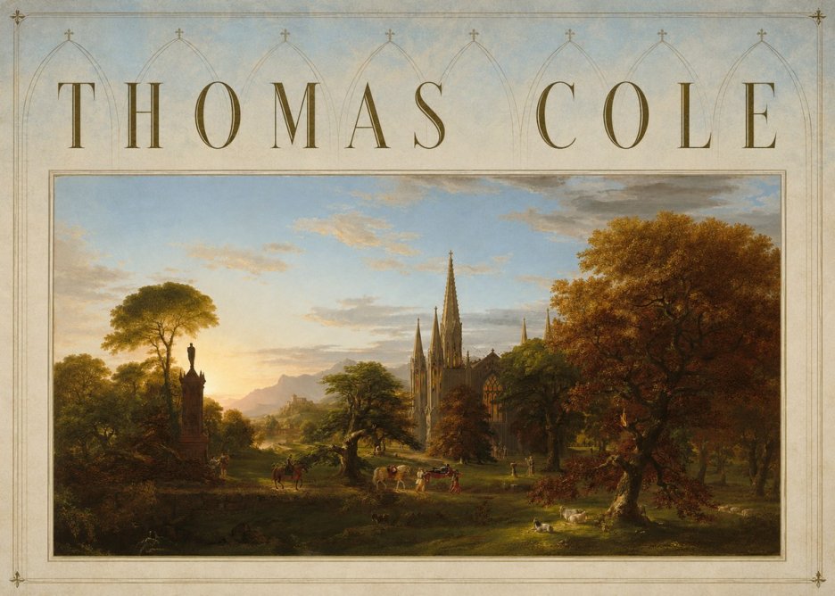 Thomas Cole The Architect's Dream No6 - Affiche