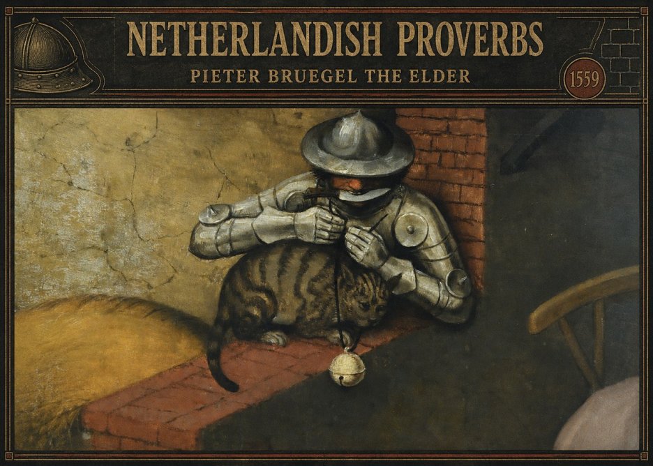 Pieter Bruegel Netherlandish Proverbs X No4 - Affiche