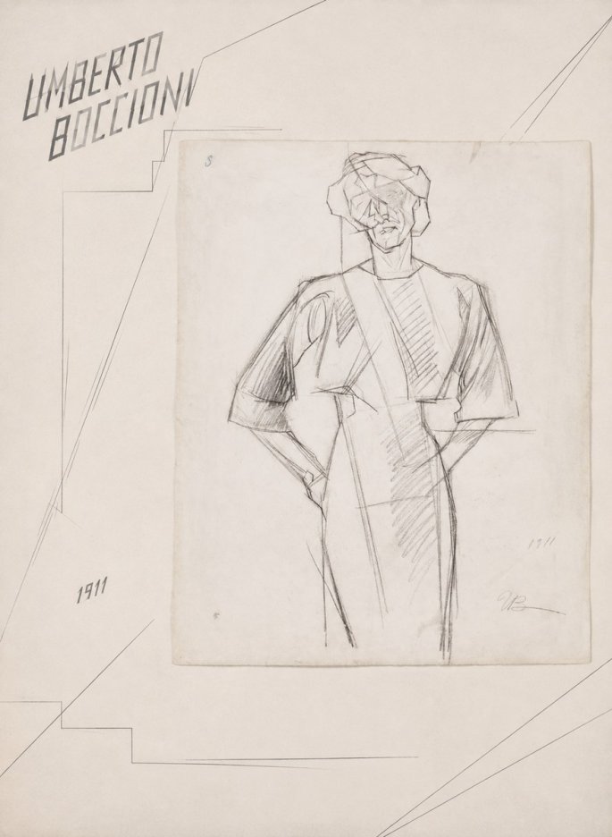 Umberto Boccioni Figure Study, 1911 No2 - Affiche