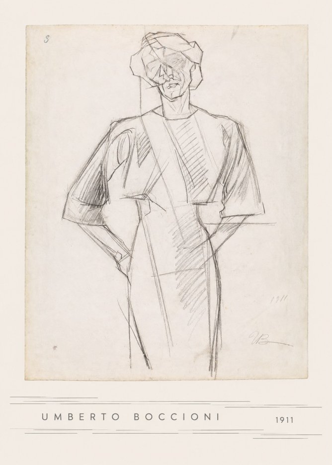 Umberto Boccioni Figure Study, 1911 No5 - Affiche