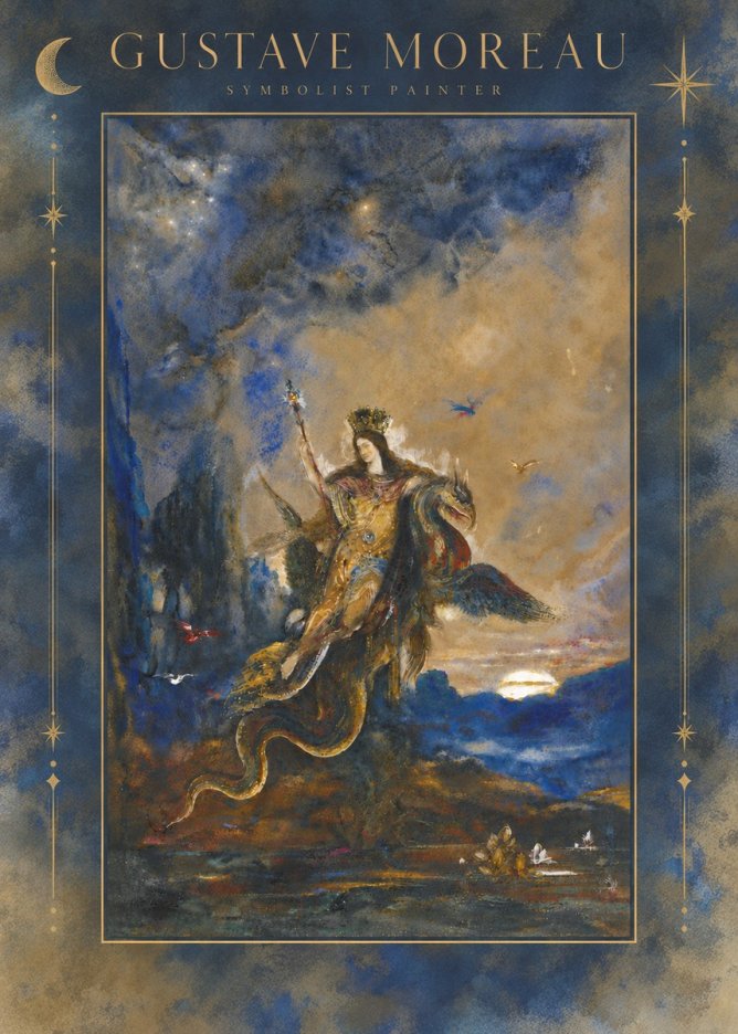 Gustave Moreau Les Fées No6 - Affiche