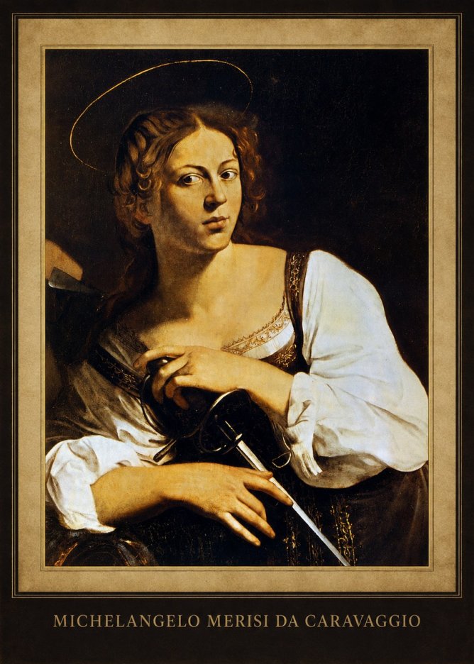 Michelangelo Merisi da Caravaggio Saint Catherine of Alexandria III No6 - Affiche