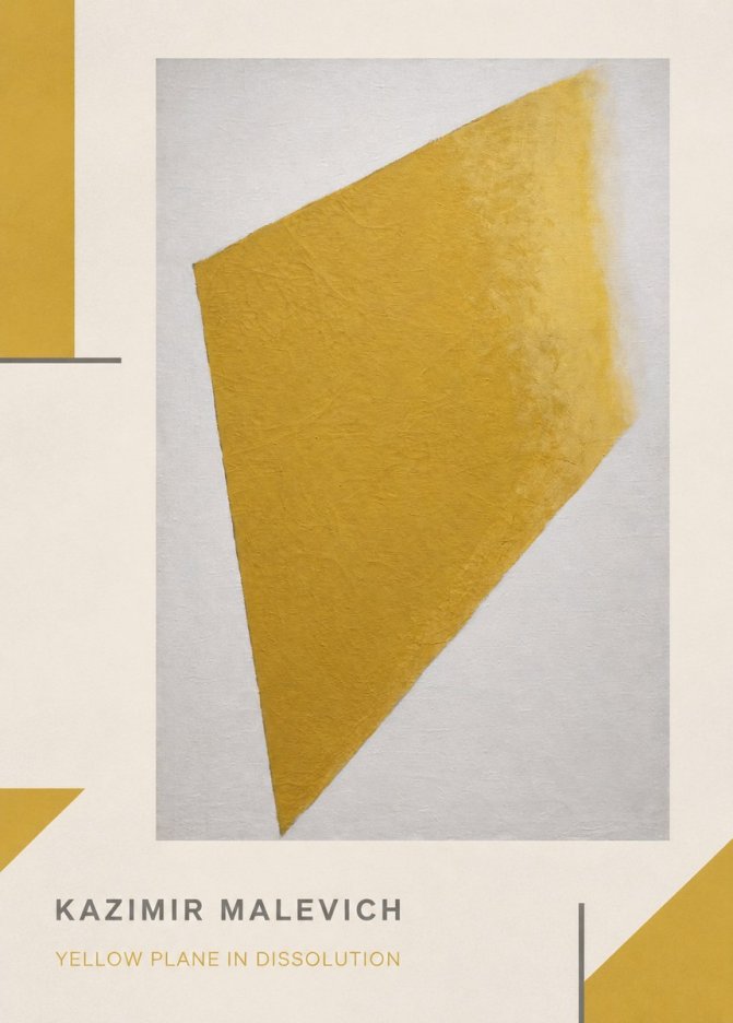 Kazimir Malevich Yellow Plane in Dissolution No1 - Affiche