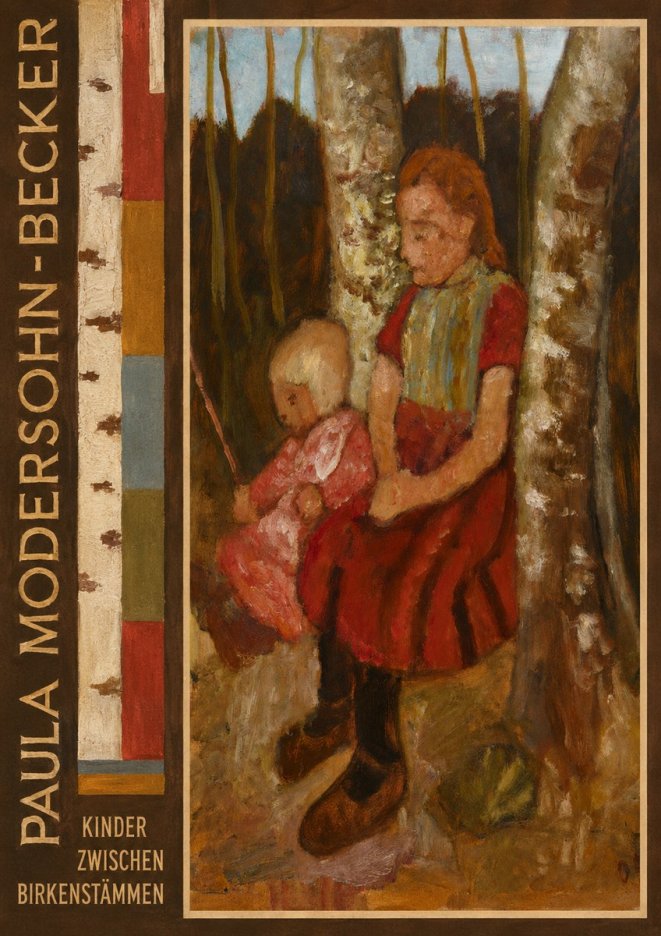 Paula Modersohn-Becker Kinder Zwischen Birkenstämmen No2 - Affiche
