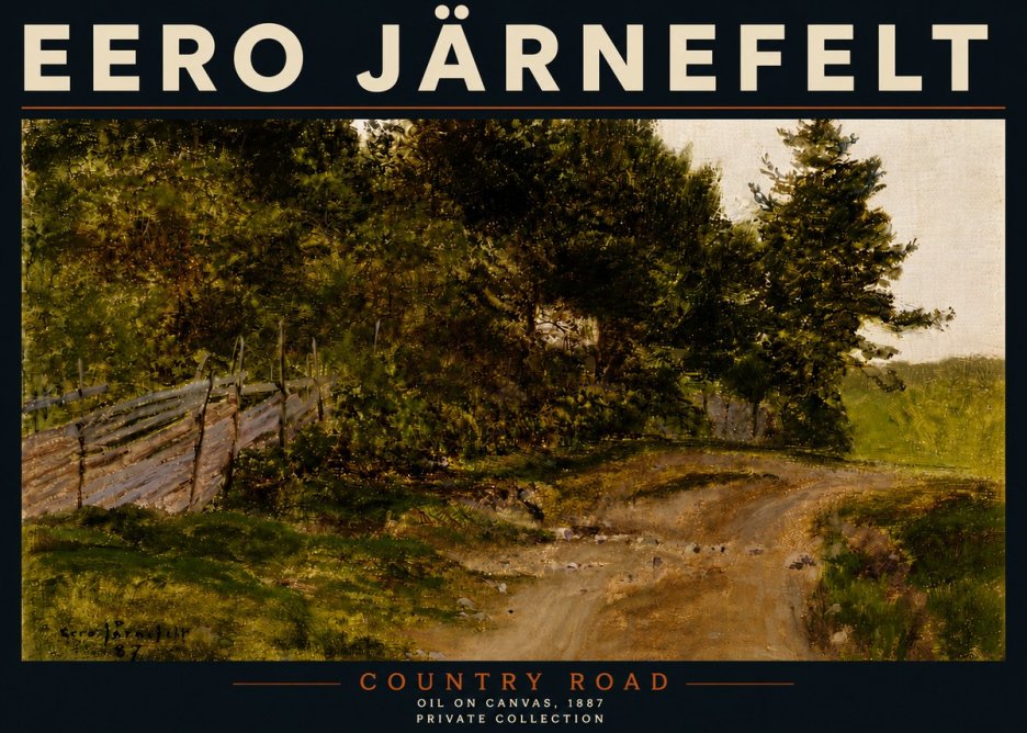 Eero Järnefelt Country Road No5 - Affiche