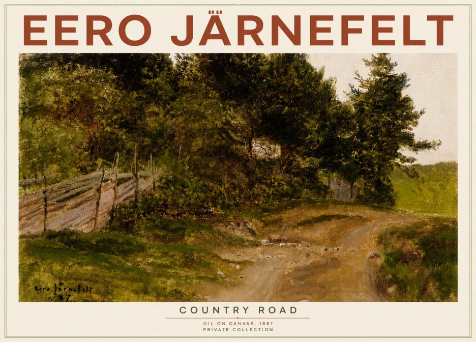 Eero Järnefelt Country Road No6 - Affiche