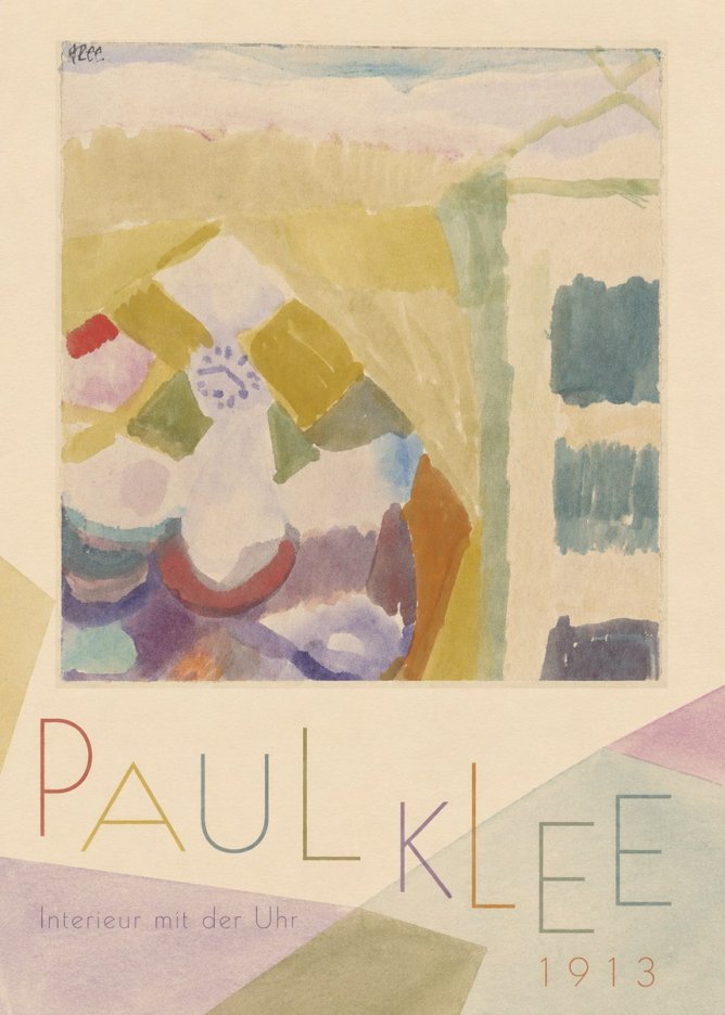 Paul Klee Interieur Mit Der Uhr II No3 - Affiche