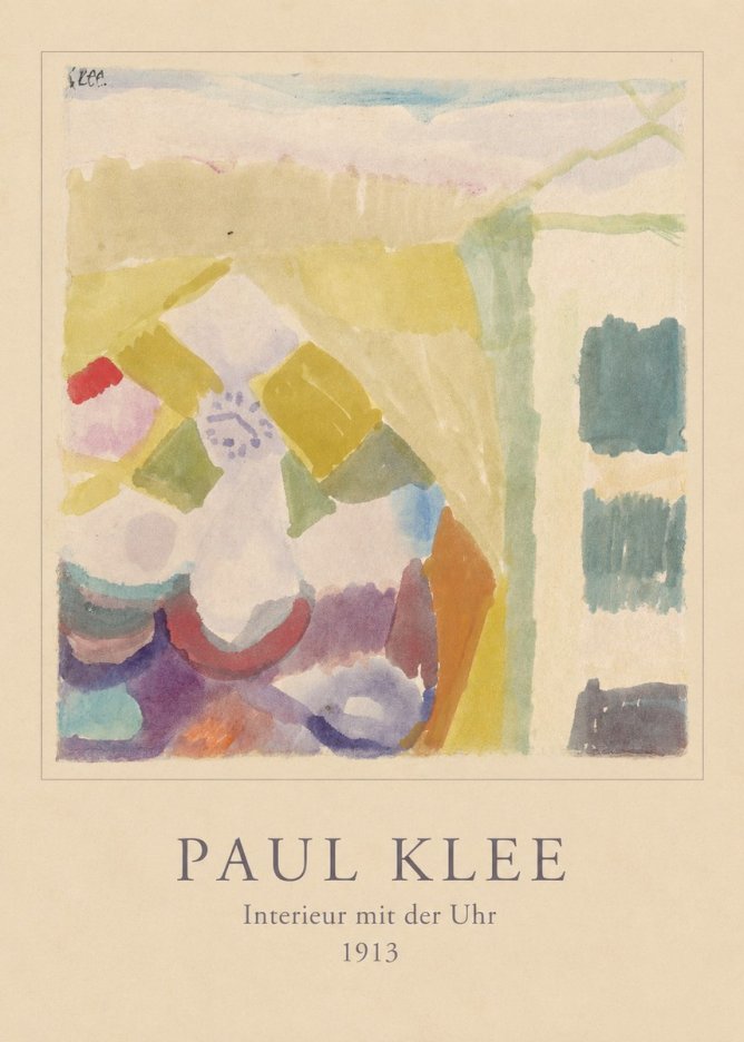 Paul Klee Interieur Mit Der Uhr II No4 - Affiche