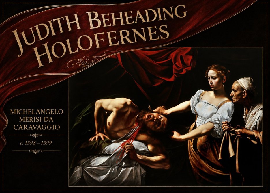 Michelangelo Merisi da Caravaggio Judith Beheading Holofernes IV No5 - Affiche