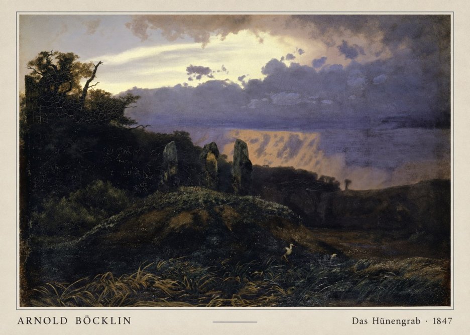 Arnold Böcklin Das Hünengrab No4 - Affiche
