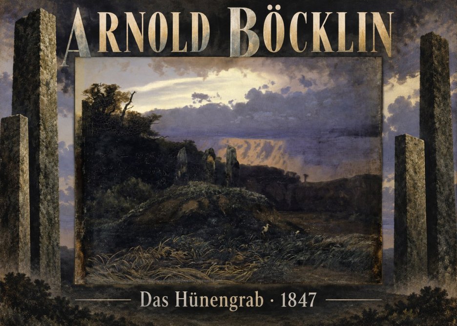 Arnold Böcklin Das Hünengrab No5 - Affiche
