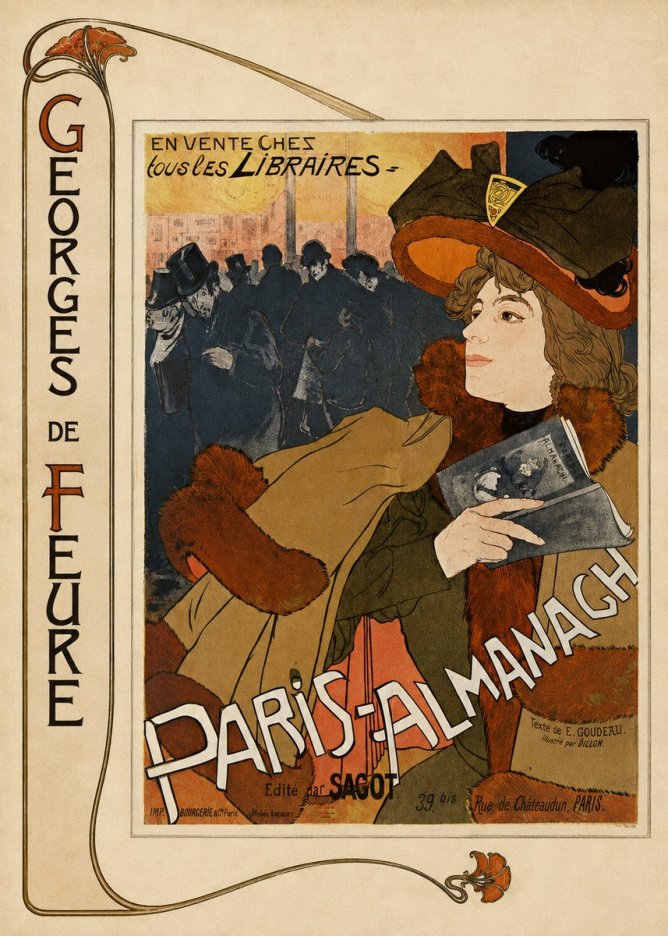 Georges de Feure Paris-almanach II No2 - Affiche