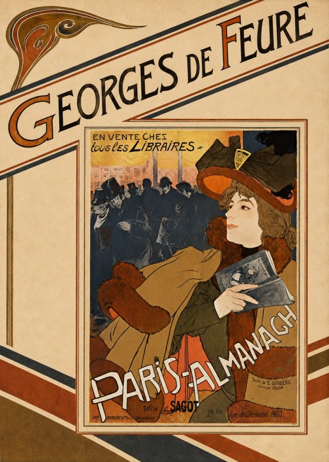 Georges de Feure Paris-almanach II No5 - Affiche
