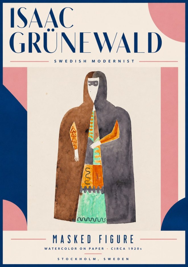 Isaac Grünewald Masked Figure No3 - Affiche